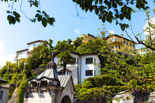 historic asona on the lago maggiore in switzerland