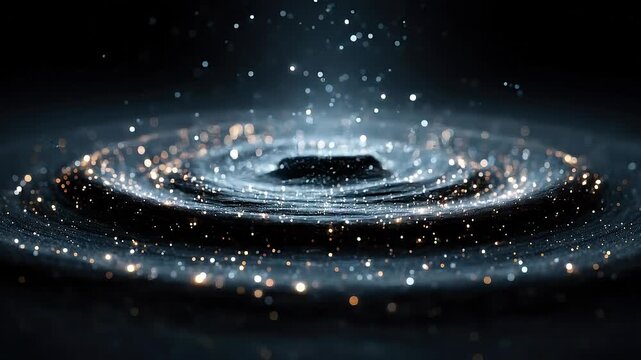 Seamless loop data ripple impact, central propagation dynamic analytics background.