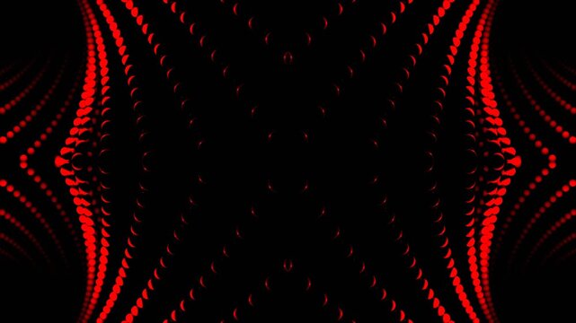 Red Spiral of Balls Kaleidoscope Background VJ Loop in 4K