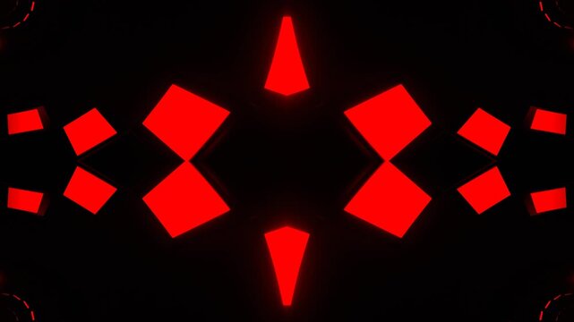 Red Neon Spiral Screens Kaleidoscope Background VJ Loop in 4K