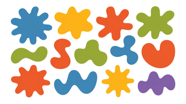 Colorful jigsaw puzzle pieces arranged in a playful pattern Vector