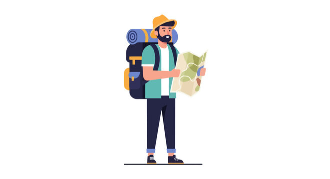Exploring Man Vector