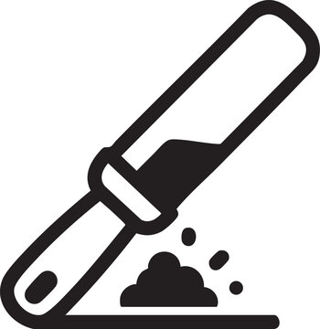 Black pocket knife icon