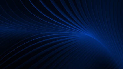 Obraz premium dark blue color combined with a solid black background with a row of overlapping curved lines. This visual style is very suitable for use as a technology background, premium product marketing material