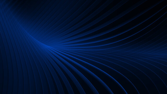 dark blue color combined with a solid black background with a row of overlapping curved lines. This visual style is very suitable for use as a technology background, premium product marketing material