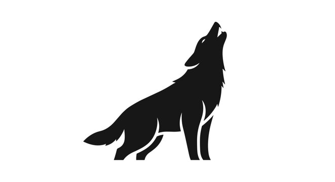 Black silhouette of a wolf 2.