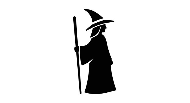 Silhouette of a wizard 1.