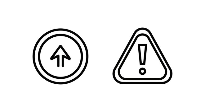 Icons indicating low severity warning and minor incident alert with severity incident attention exclamation management security information notification triangle indicator illustration