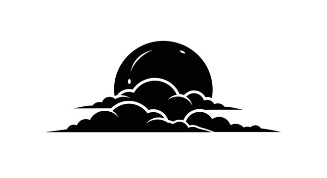 Black Sun Behind Clouds.