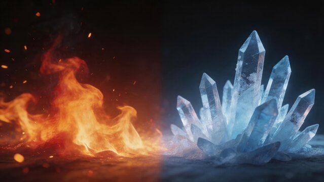 Fire and ice crystal formation