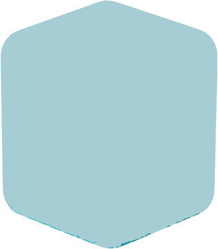 Soft Blue Square Block 3d Icon on Black Background