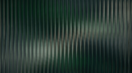 Fototapeta premium Reed Glass Surface Featuring Vertical Linear Ridges With A Subtle Dark Green Gradient, Ideal For Modern Abstract Design Elements, Textured Overlays, And Decorative Home Decor Applications.