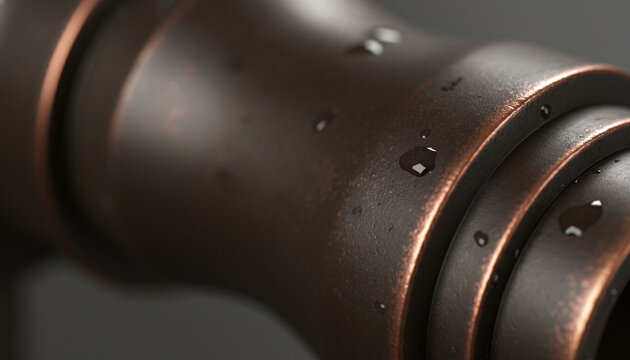 Oil rubbed bronze architectural hardware texture with warm copper edges