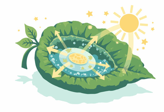 Photosynthesis process diagram chloroplast detail