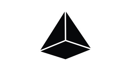 Fototapeta premium Pyramid shape silhouette on a white background