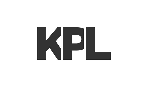 KPL logo design template with strong and modern bold text. Initial based vector logotype featuring simple and minimal typography. Trendy company identity.
