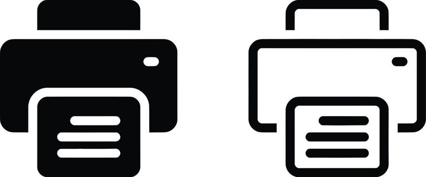 Editable vector print printer icon. Part of a big icon set family. Perfect for web and app interfaces, presentations, infographics, etc. printer icon set. Printer icon and print symbol, fax sign.     