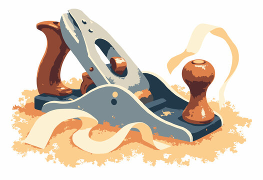 Carpenter hand plane tool wood shaving curl