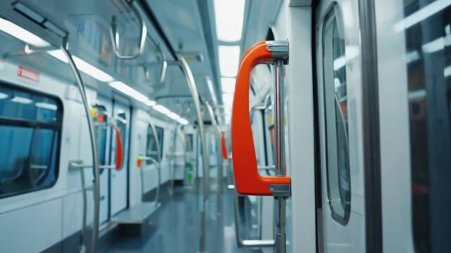 Emergency lever in the subway.