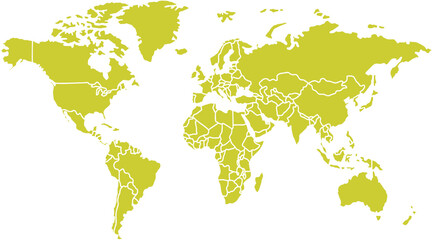 Obraz premium World Map Vector Clean High Resolution Poster