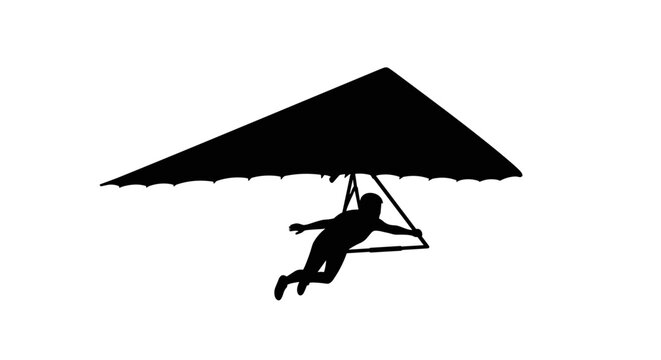 Man flying on hang glider 1.
