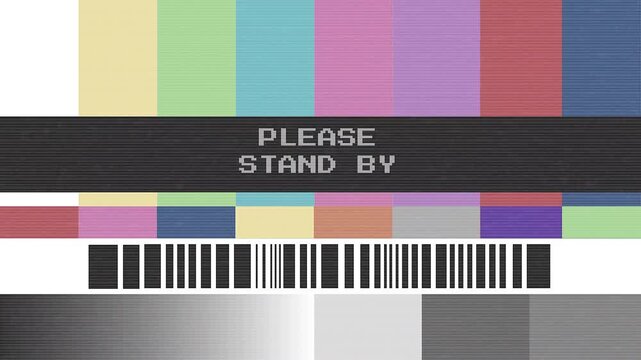 Classic Broadcast Interruption Test Pattern Please Stand By Screen