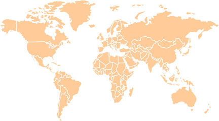 Obraz premium World Map Vector High Resolution Clean Design