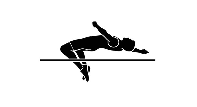 Athlete in Hurdle Race.