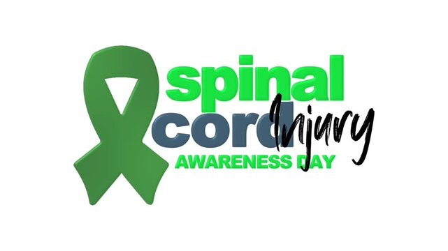 Spinal cord injury awareness day text animation, suitable for social media posts, awareness campaigns, and fundraising materials.