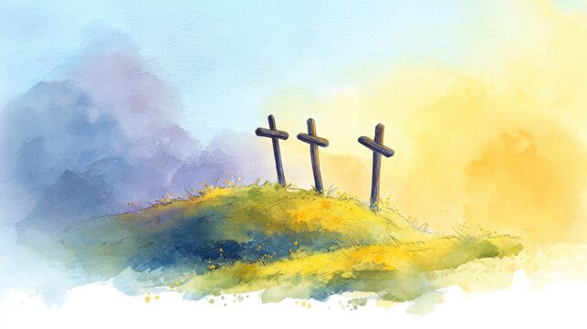 3 Crosses on a Hill Top