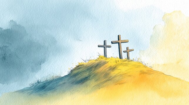 3 Crosses on a Hill Top