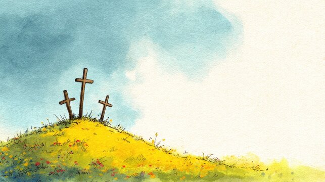 3 Crosses on a Hill Top