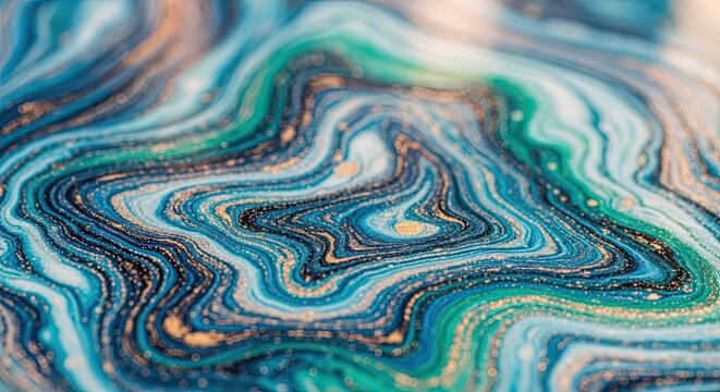 Close Up of Vibrant Colorful Agate Stone with Natural Patterns