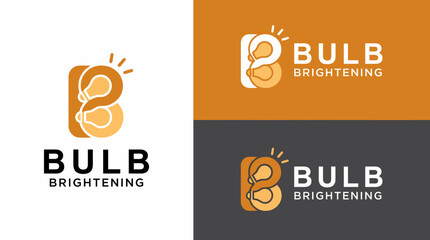 The Bulb Brightening logo showcases a simple yet striking lightbulb design, symbolizing creativity, ideas, and innovation, ideal for a company focusing on lighting and technology. © jiacheng zhao