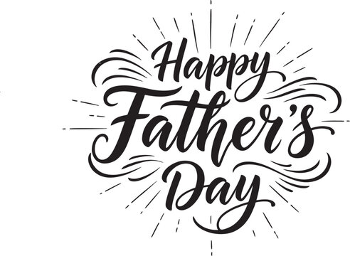 Happy father's day elegant calligraphy design for celebrating dad