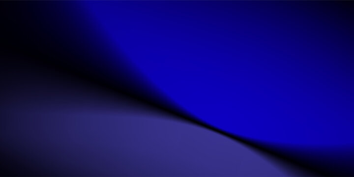 black studio background. Abstract limbo podium studio room. Dark blue gradient wall floor and spotlight scene. Showcase, promotion display. Vector stage mockup illustration