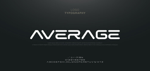 Abstract technology scifi game science futuristic typography sport, fashion, brand, creative logos fonts. vector illustration © Covecave
