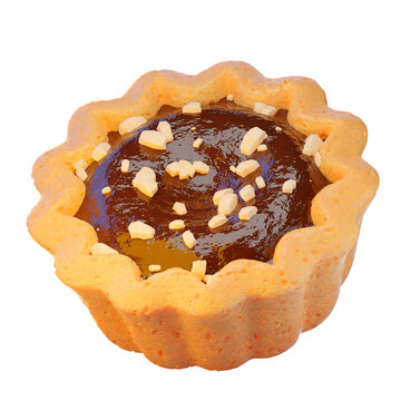 Tart 3D render icon, Pastry illustration