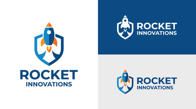 This modern rocket logo conveys a sense of innovation and progress, perfectly suited for tech companies focused on advancements in space or technology.