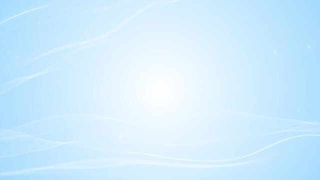 Light blue soft waves with clean white flowing lines, gentle gradient space, and calm minimal design. for corporate videos, healthcare presentations, wellness intros, product titles, and overlays.