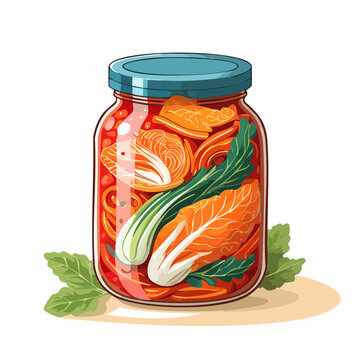 Fermentiertes Gem&uuml;se im Glas gesund und nat&uuml;rlich