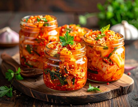 Fermentiertes Gem&uuml;se im Glas gesund und nat&uuml;rlich
