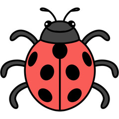 cartoon illustration of a ladybug  © GOOKKIK