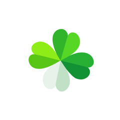 Fototapeta premium Green shamrock clover symbol of luck isolated