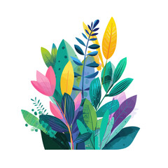 Fototapeta premium Vibrant Tropical Plant Illustration Isolated