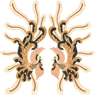 traditional batik phoenix vector from indonesia