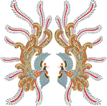 traditional batik phoenix vector from indonesia