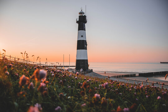 Lighthouse - Breskens at sunset