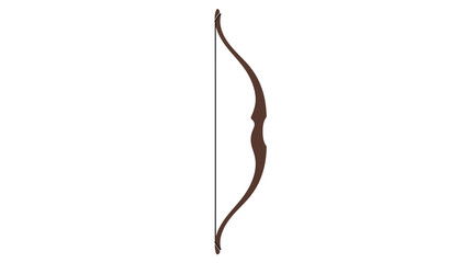 Obraz premium Traditional wooden bow isolated on white background