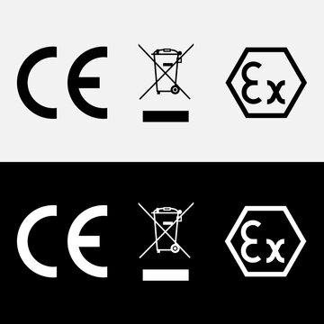 CE, WEEE, ATEX Icons